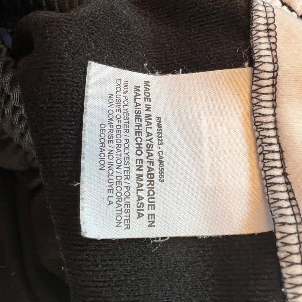 Nike Track Pants Polyester Black White Stripe Kids Large Sporty Athletic Large